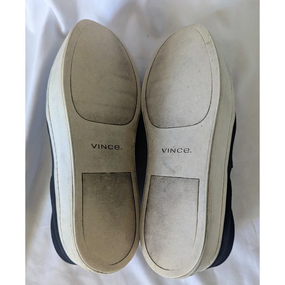 Vince Warren Slip-On Platform Sneaker Size US‎ 8.5M Black Suede